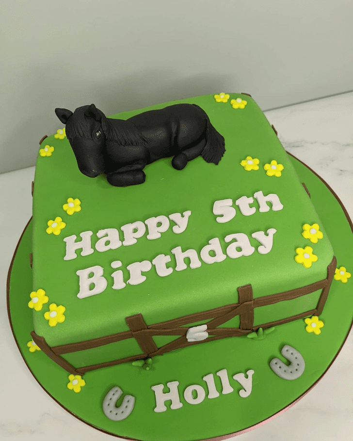 Delicate Horse Cake