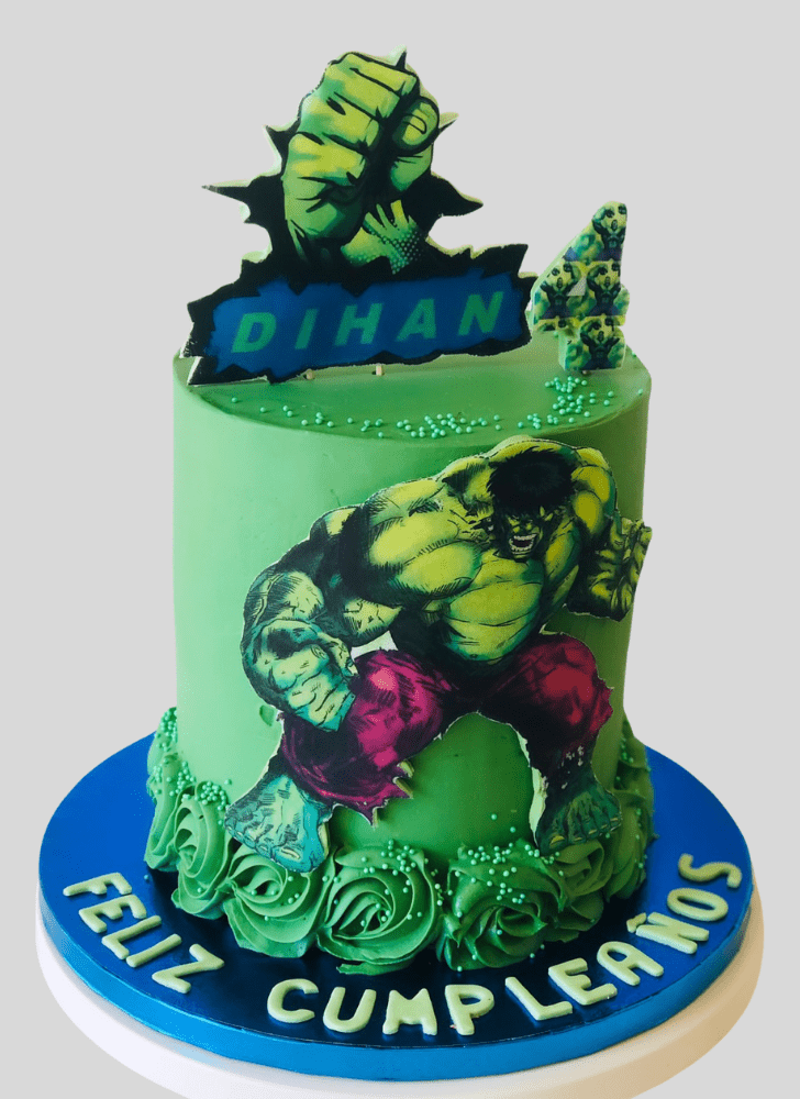 Admirable Hulk Cake Design