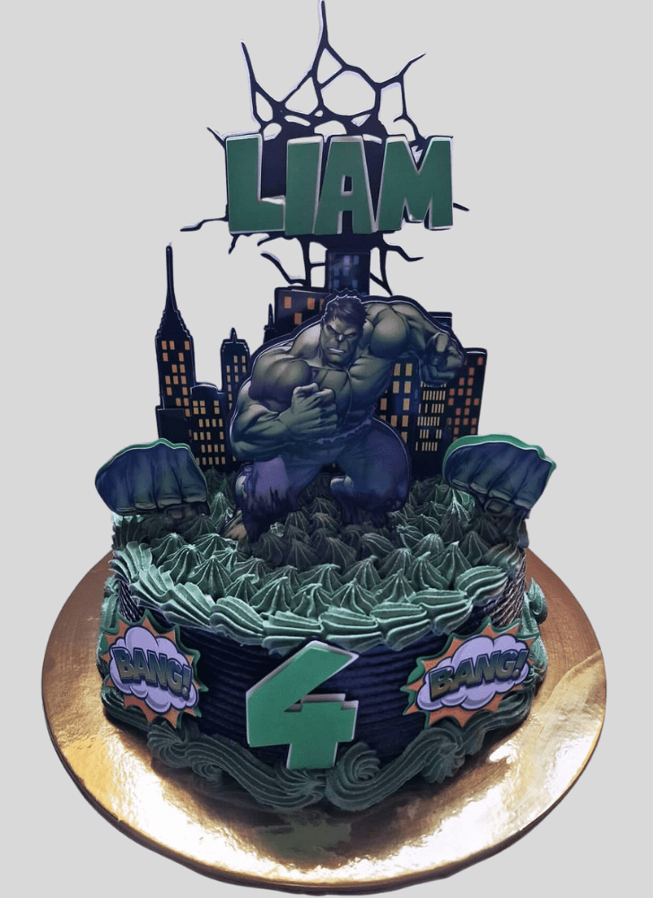 Comely Hulk Cake Design