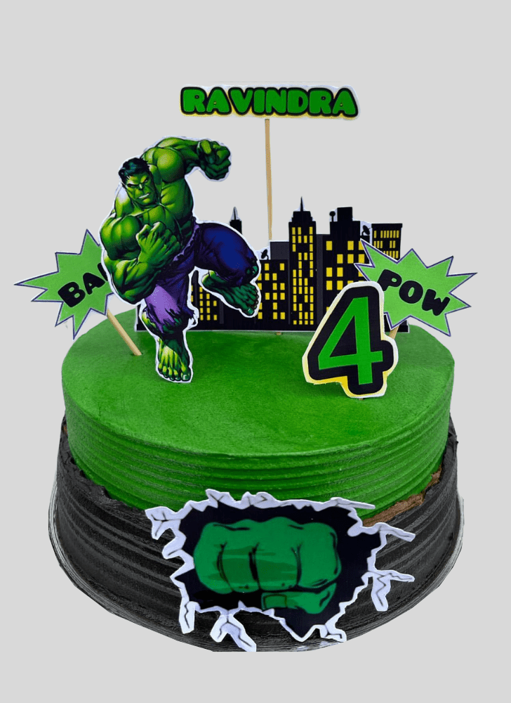 Fascinating Hulk Cake