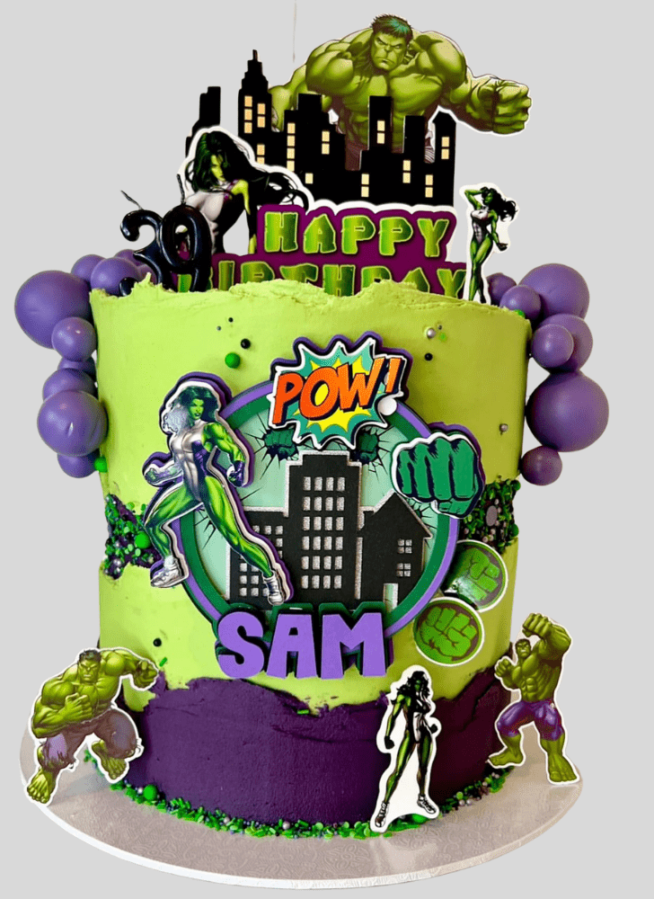 Wonderful Hulk Cake