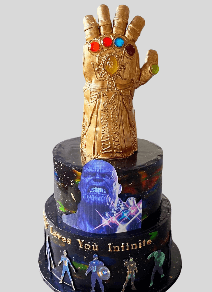 Captivating Infinity Gauntlet Cake