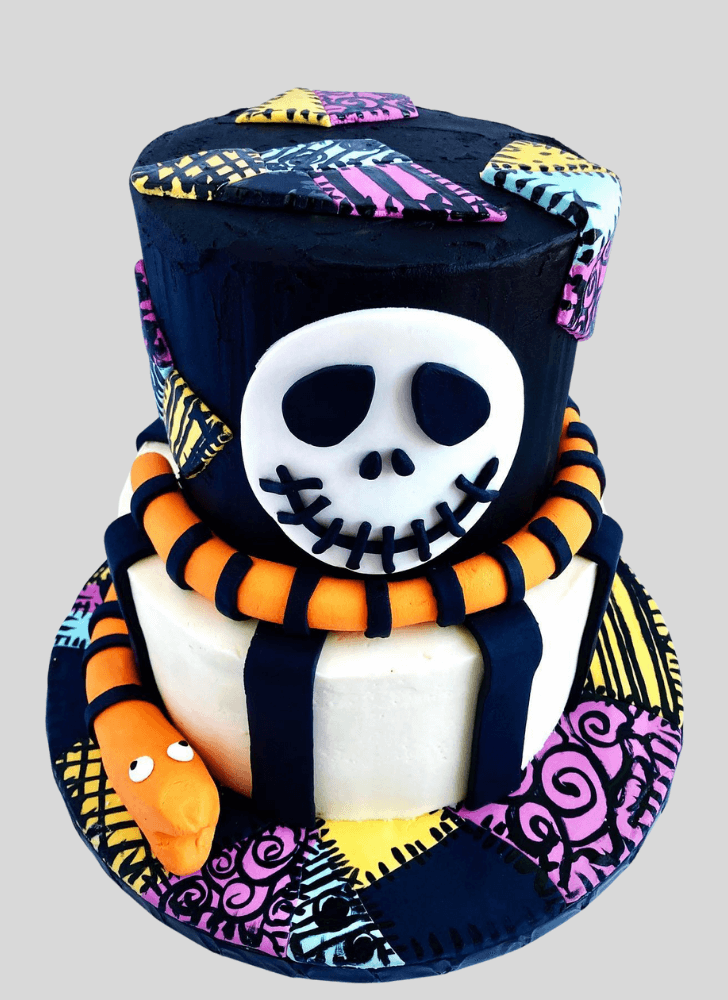 Elegant Jack Skellington Cake