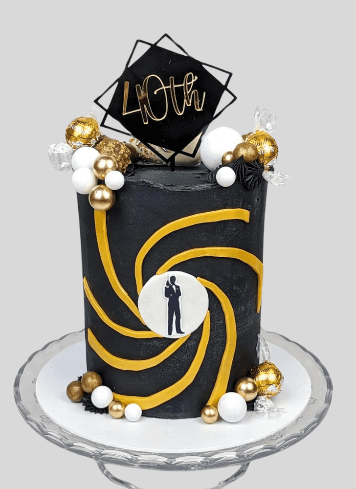 Inviting James Bond Cake