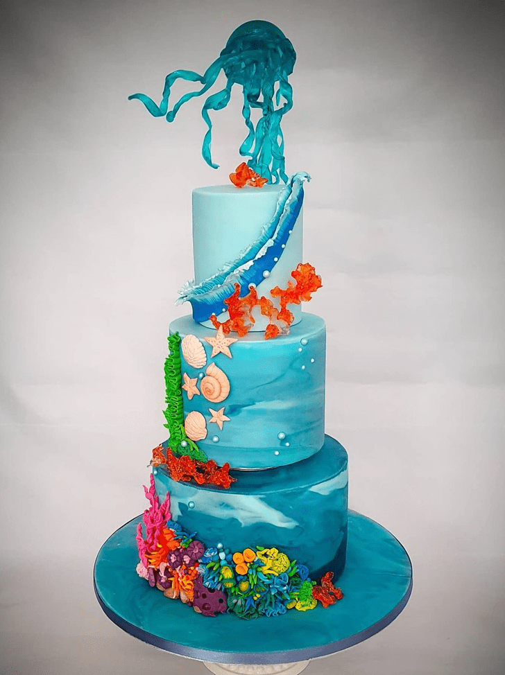 Pretty Jellyfish Cake