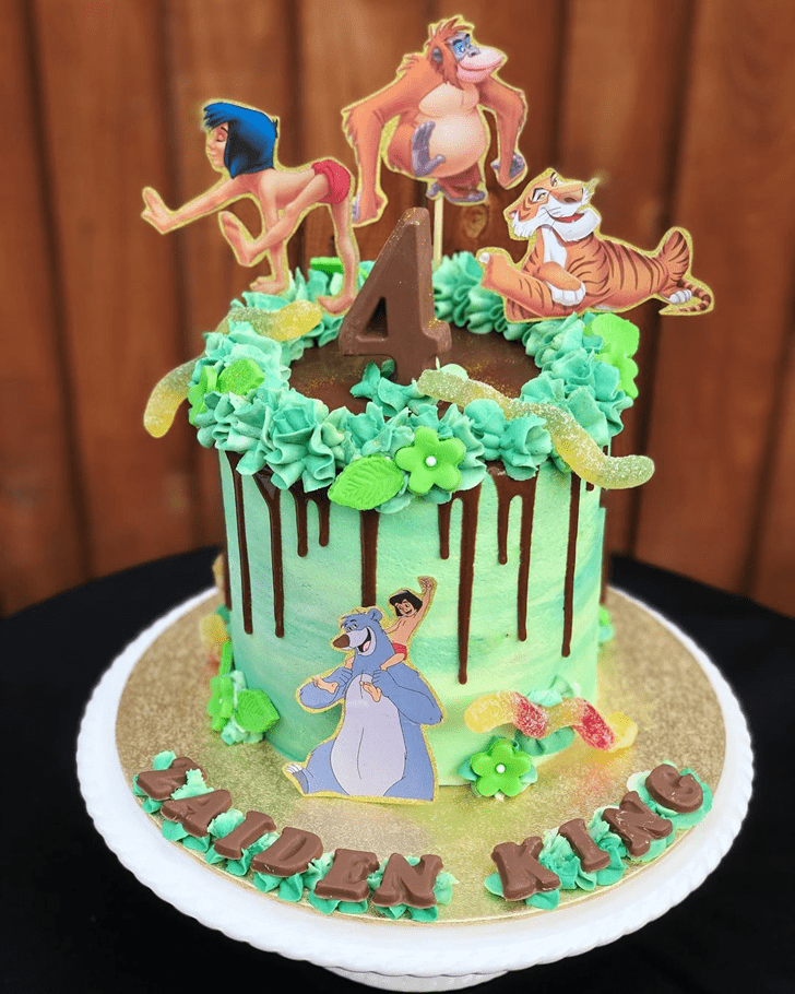 Pretty Jungle Book Cake