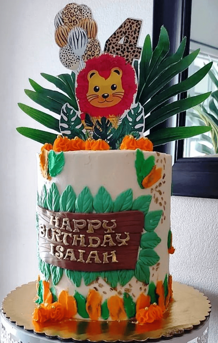 Jungle Theme Photo Cake - Truffles Cake