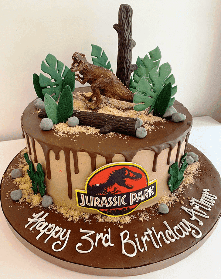 Beauteous Jurassic Park Cake