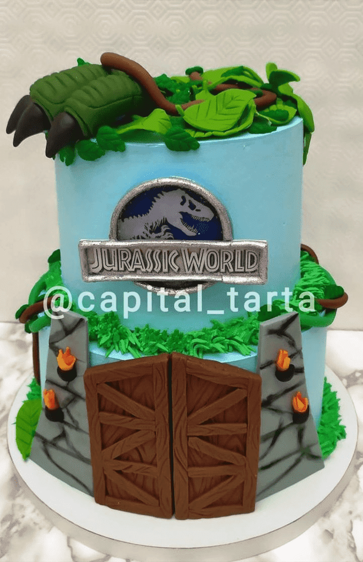 Classy Jurassic Park Cake