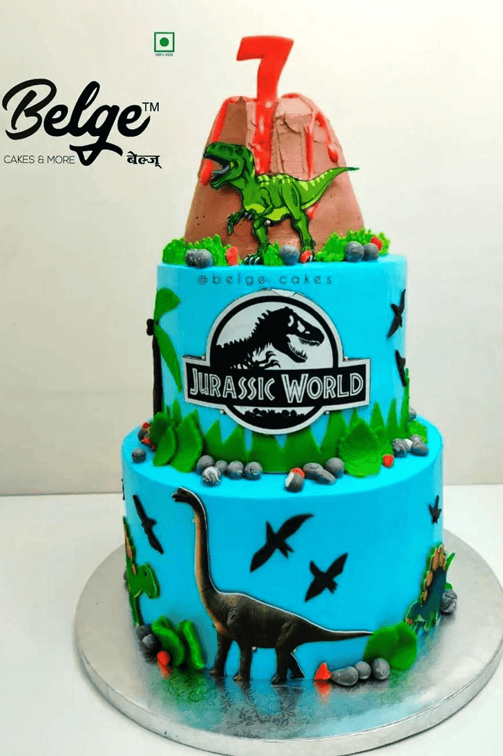 Delicate Jurassic Park Cake