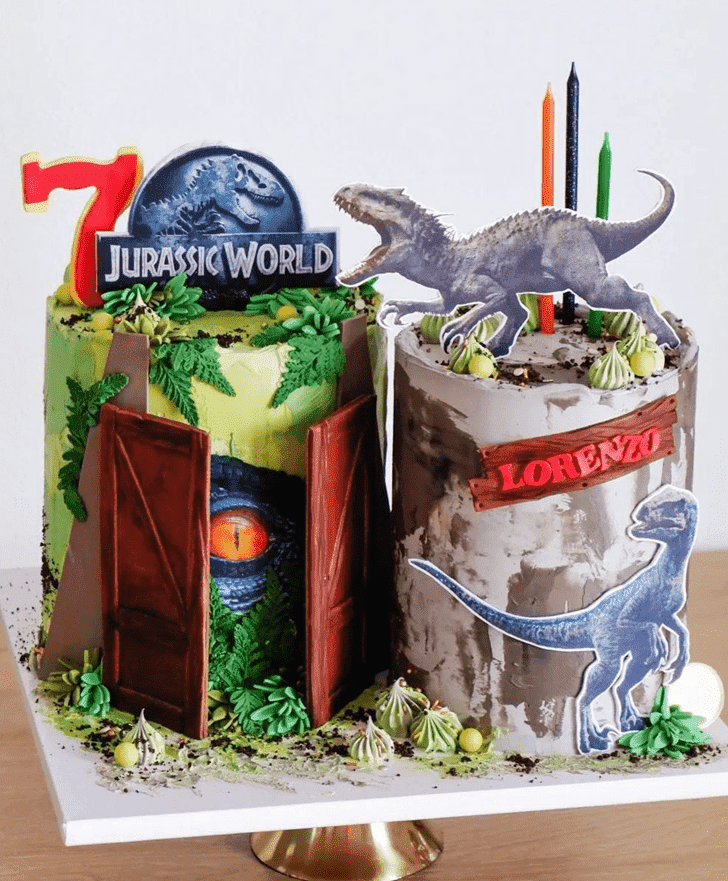 Gorgeous Jurassic Park Cake