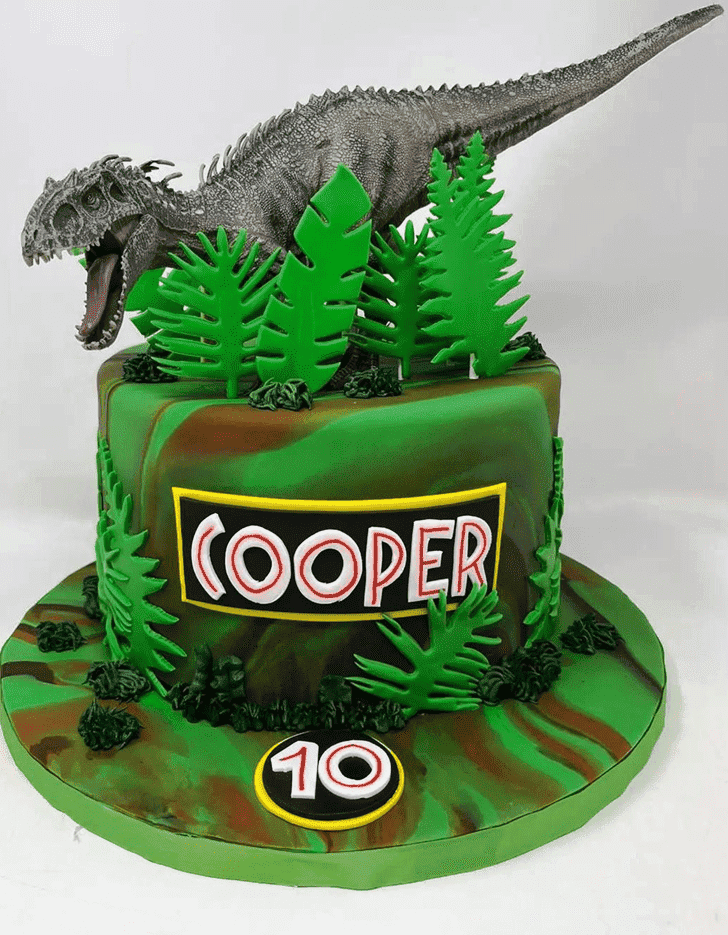 Graceful Jurassic Park Cake