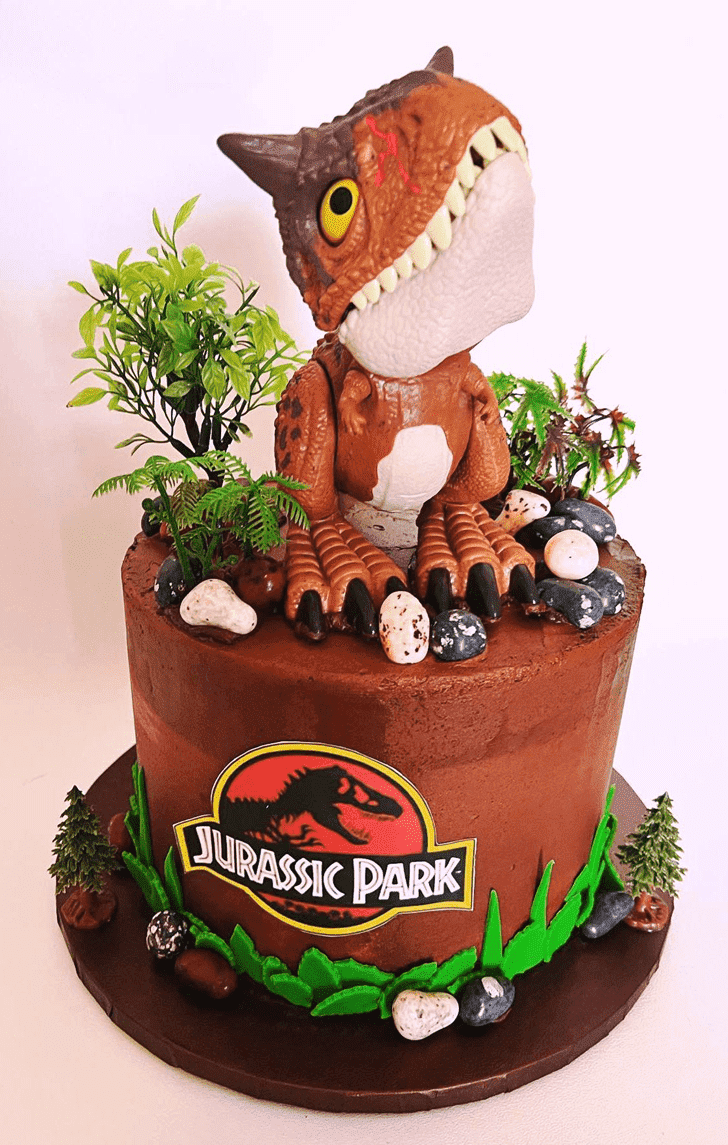 Handsome Jurassic Park Cake