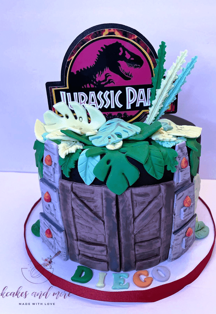 Magnetic Jurassic Park Cake