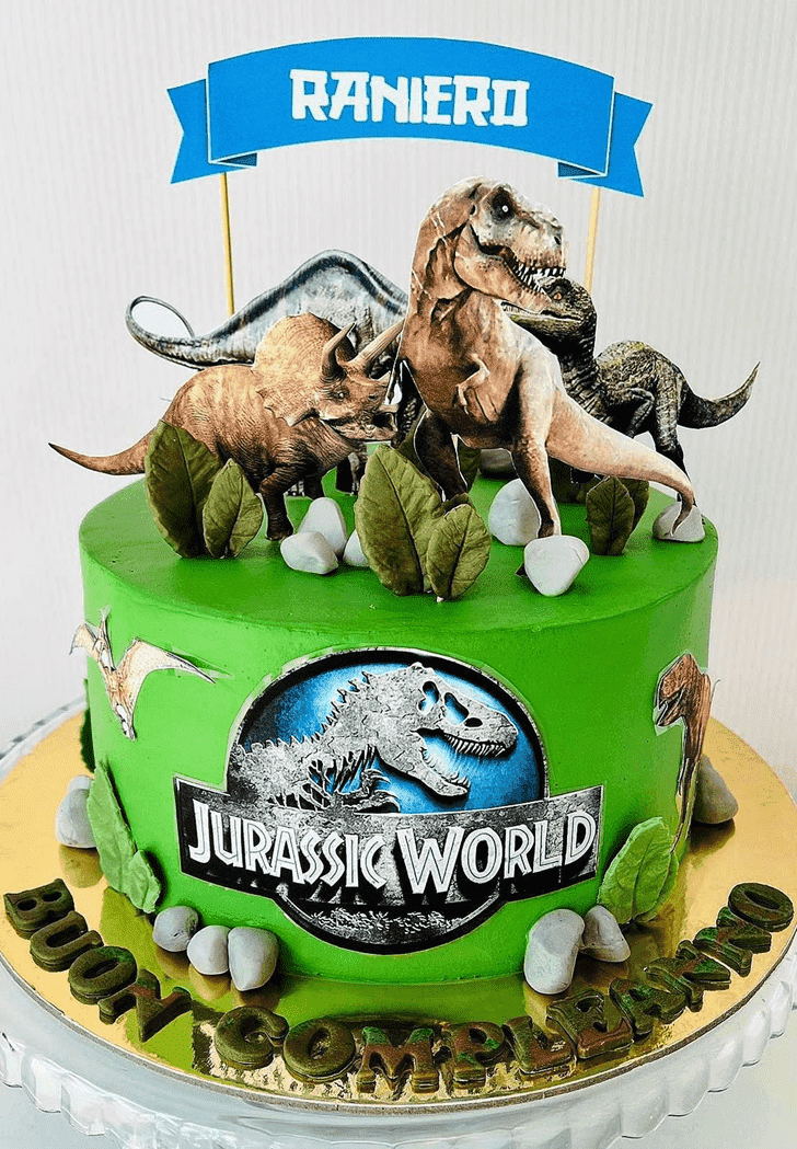Shapely Jurassic Park Cake