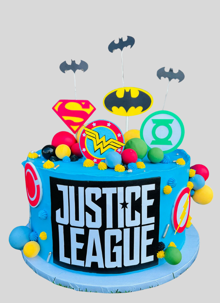 Adorable Justice League Cake