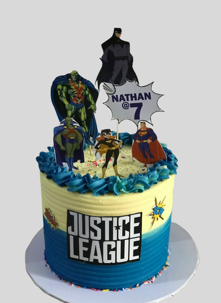 Inviting Justice League Cake