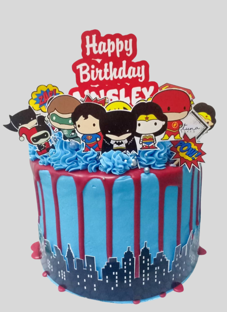 Lovely Justice League Cake Design