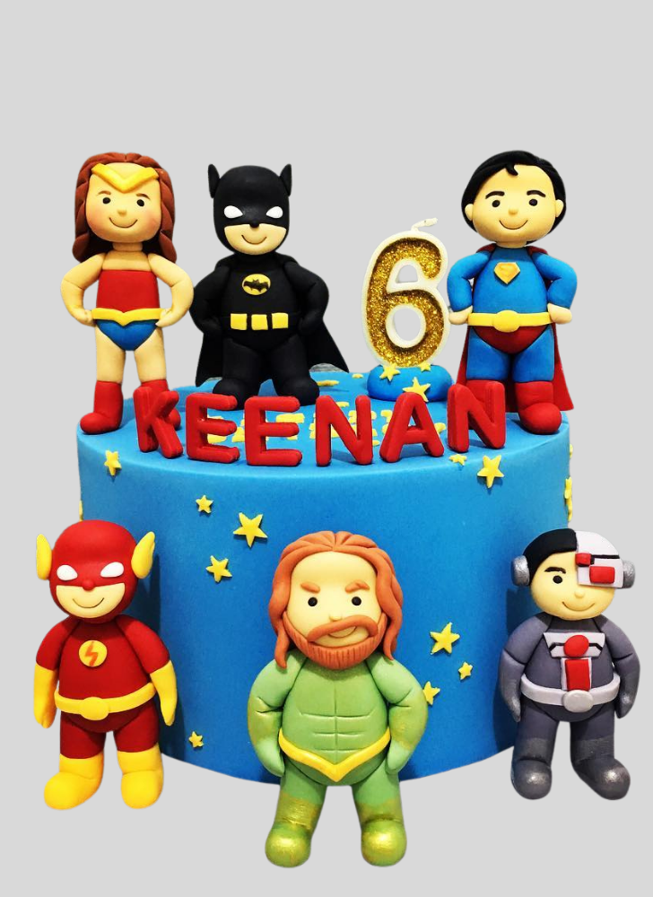 Magnetic Justice League Cake