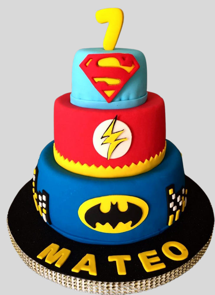 Pleasing Justice League Cake