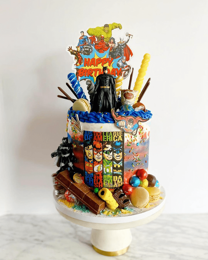 Classy Justice League Cake