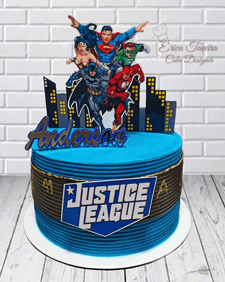 Delicate Justice League Cake