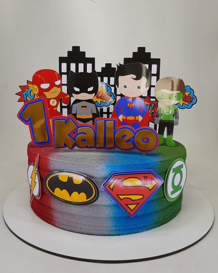 Graceful Justice League Cake