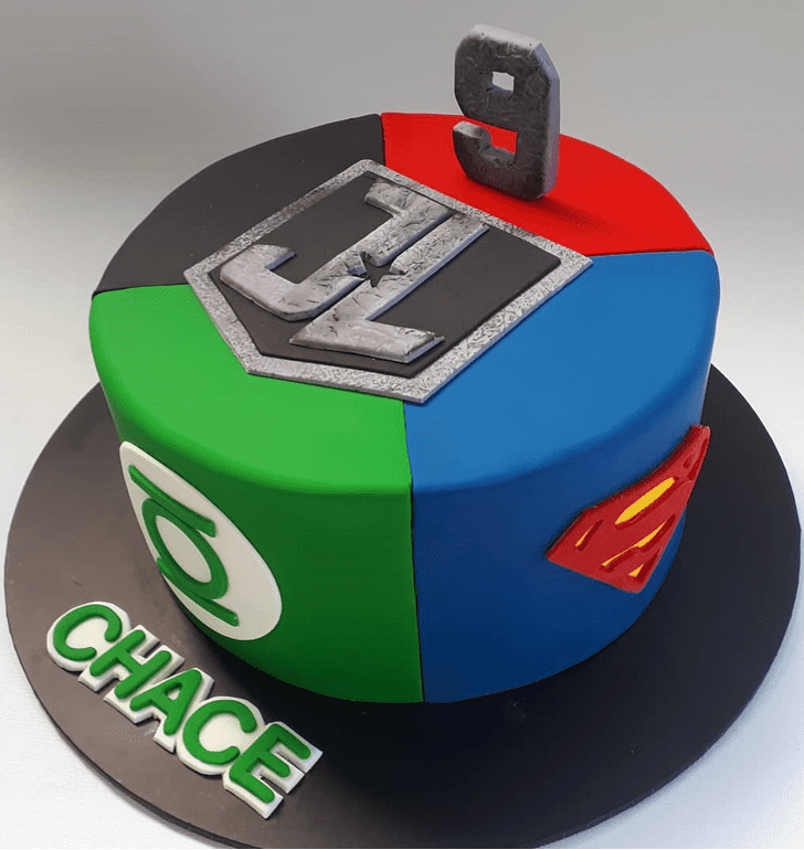 Refined Justice League Cake