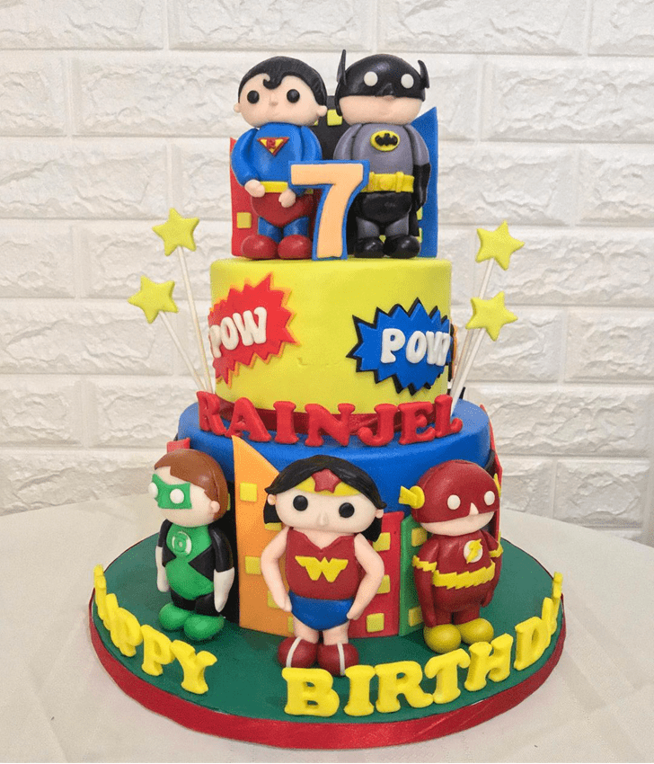 Shapely Justice League Cake