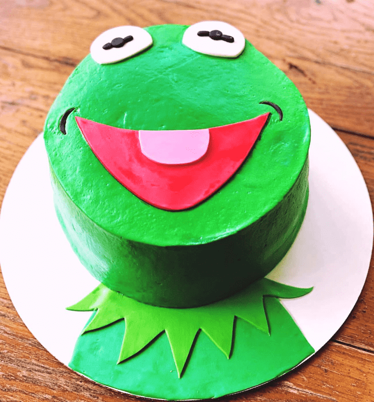 Adorable Kermit The Frog Cake