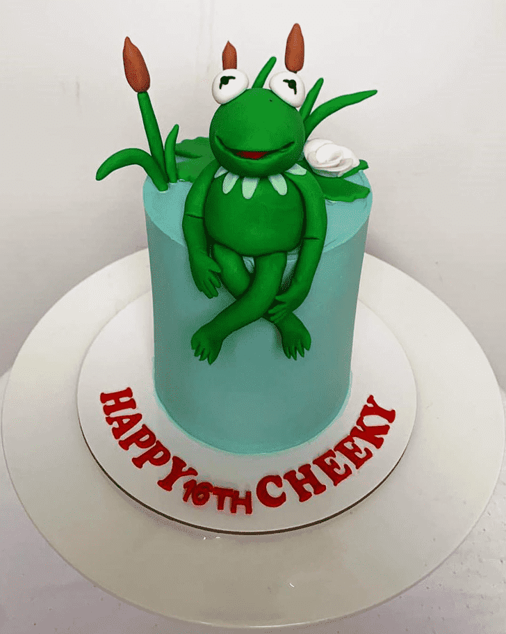Delicate Kermit The Frog Cake