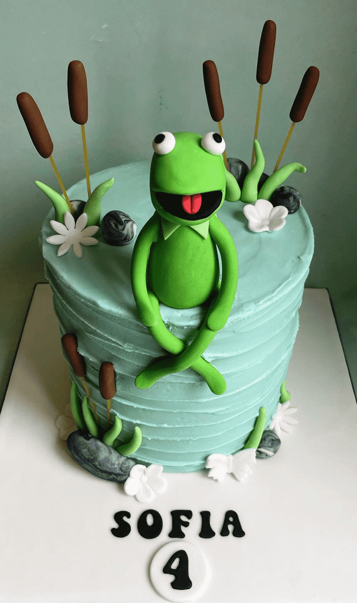 Exquisite Kermit The Frog Cake