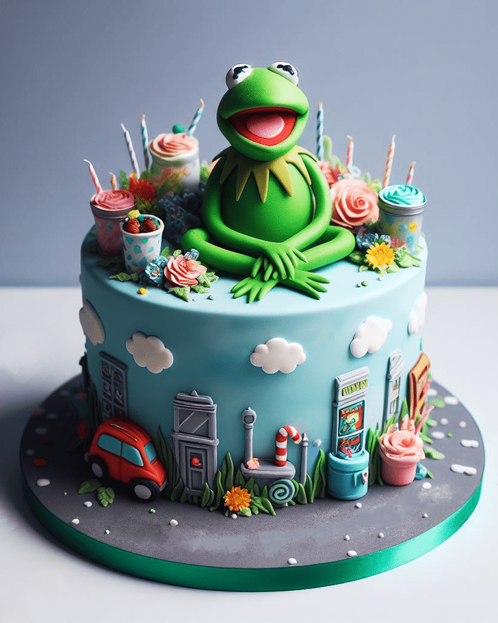 Good Looking Kermit The Frog Cake