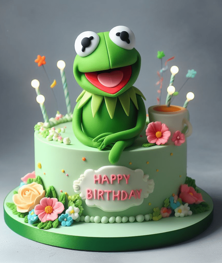 Graceful Kermit The Frog Cake