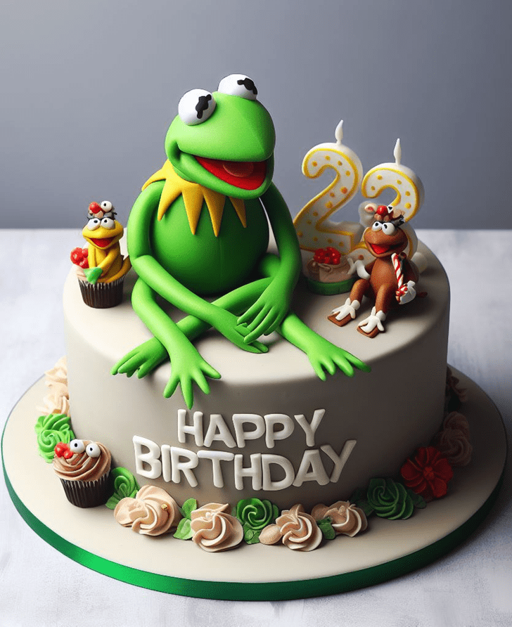 Pleasing Kermit The Frog Cake