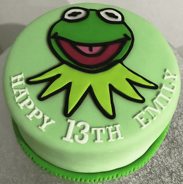 Resplendent Kermit The Frog Cake