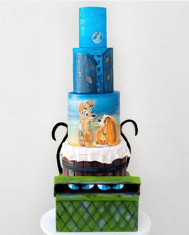 Charming Lady and the Tramp Cake