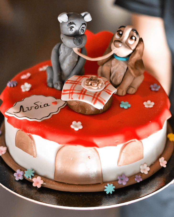 Cute Lady and the Tramp Cake