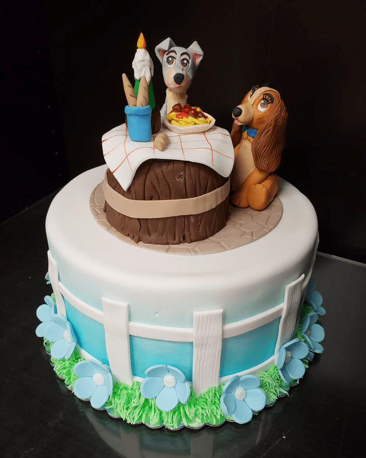Good Looking Lady and the Tramp Cake