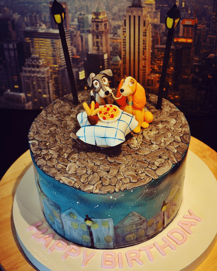 Inviting Lady and the Tramp Cake