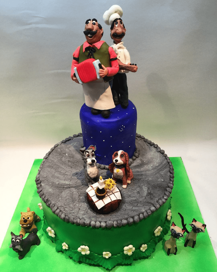 Pleasing Lady and the Tramp Cake