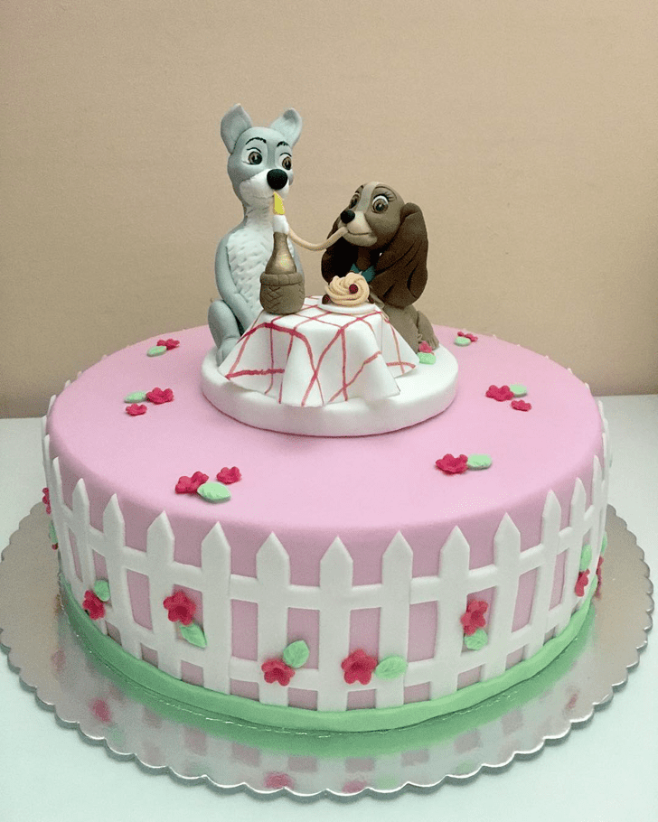 Wonderful Lady and the Tramp Cake Design