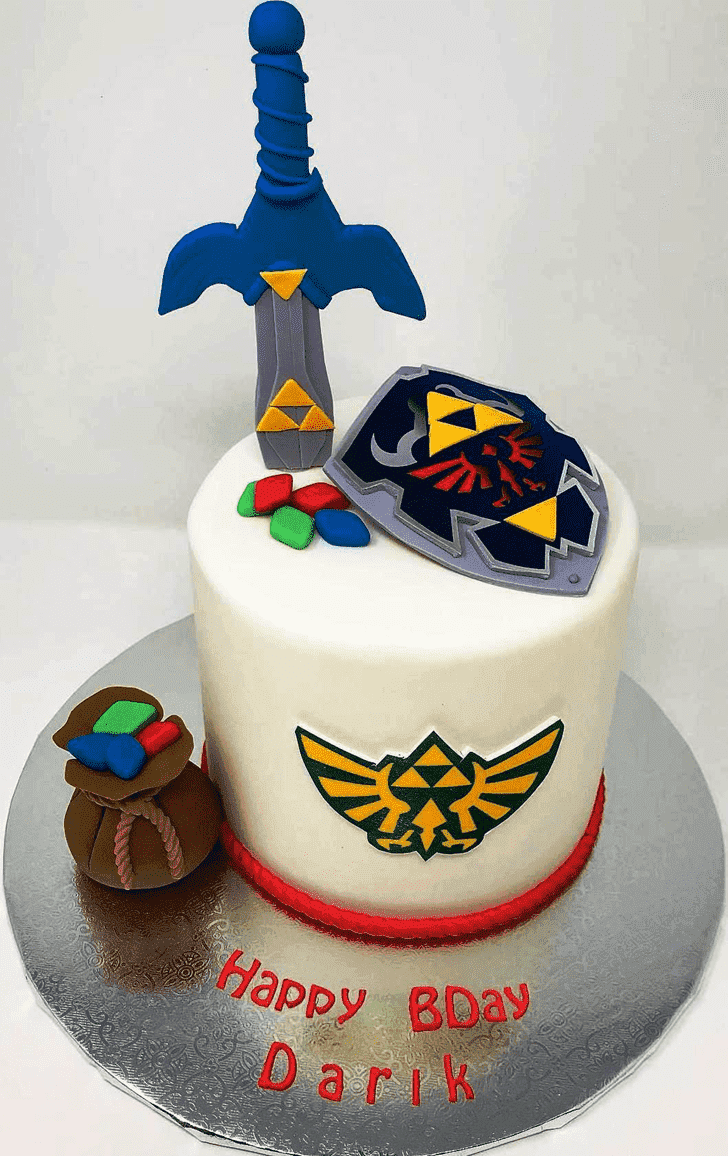 Delicate Legend of Zelda Cake