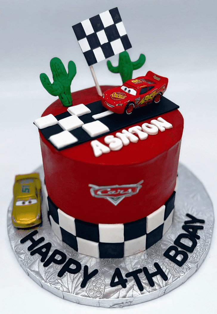 Enthralling Lightning Mcqueen Cake