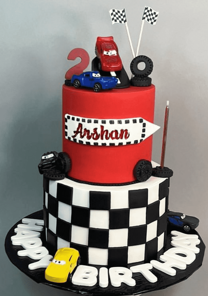 Enticing Lightning Mcqueen Cake