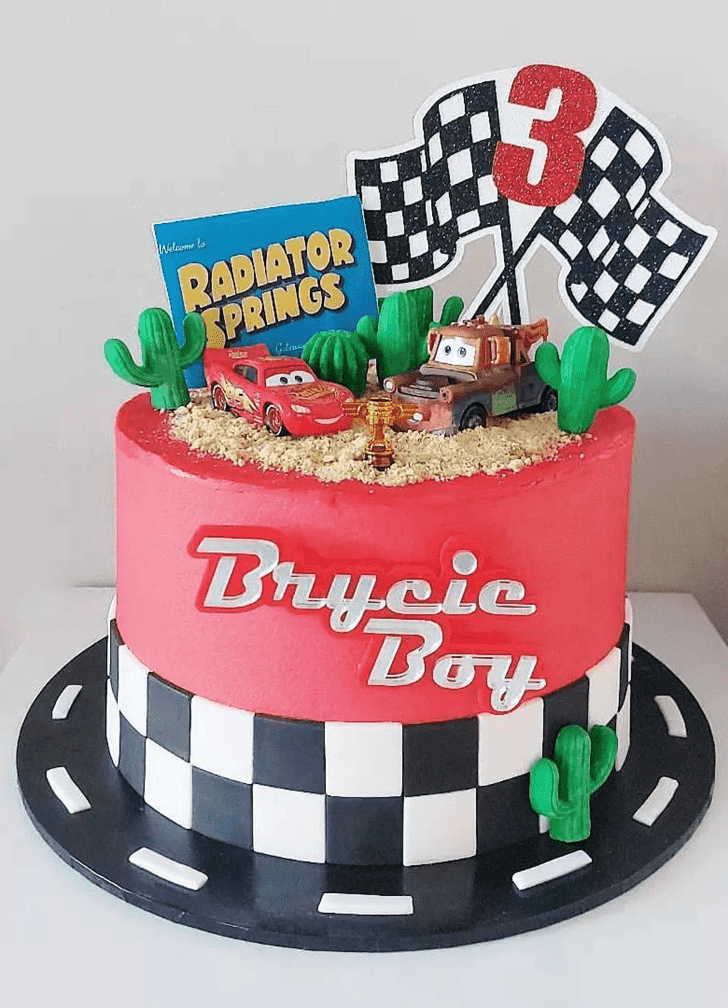 Excellent Lightning Mcqueen Cake