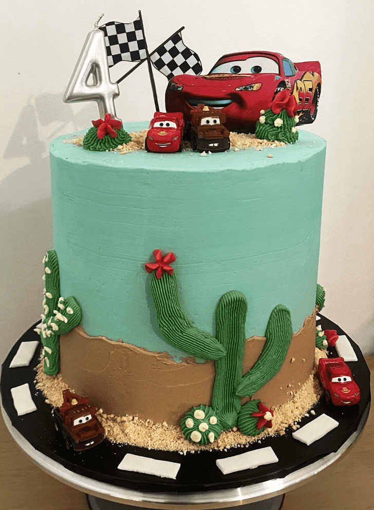 Fascinating Lightning Mcqueen Cake