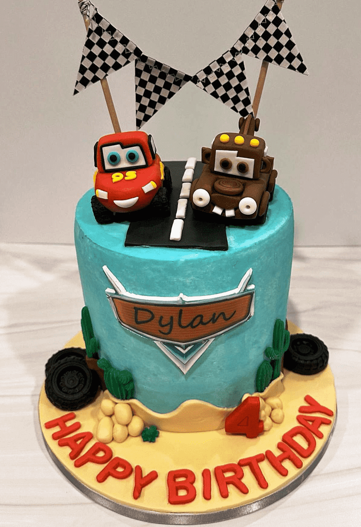 Fine Lightning Mcqueen Cake