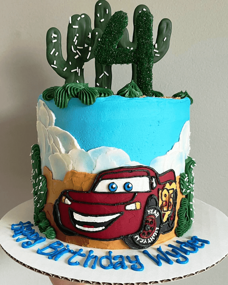 Gorgeous Lightning Mcqueen Cake