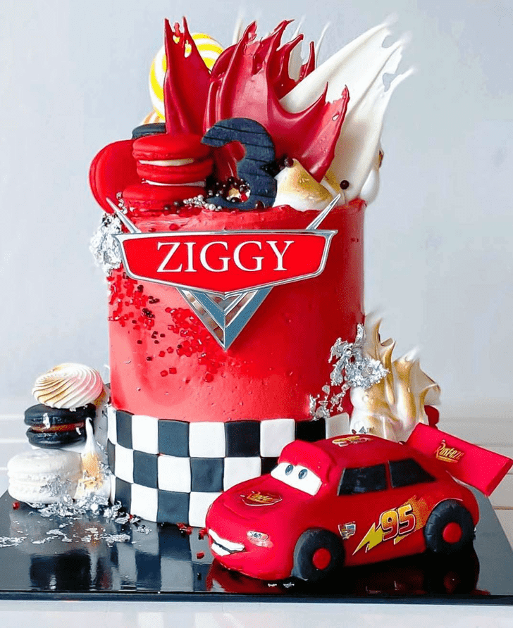 Graceful Lightning Mcqueen Cake